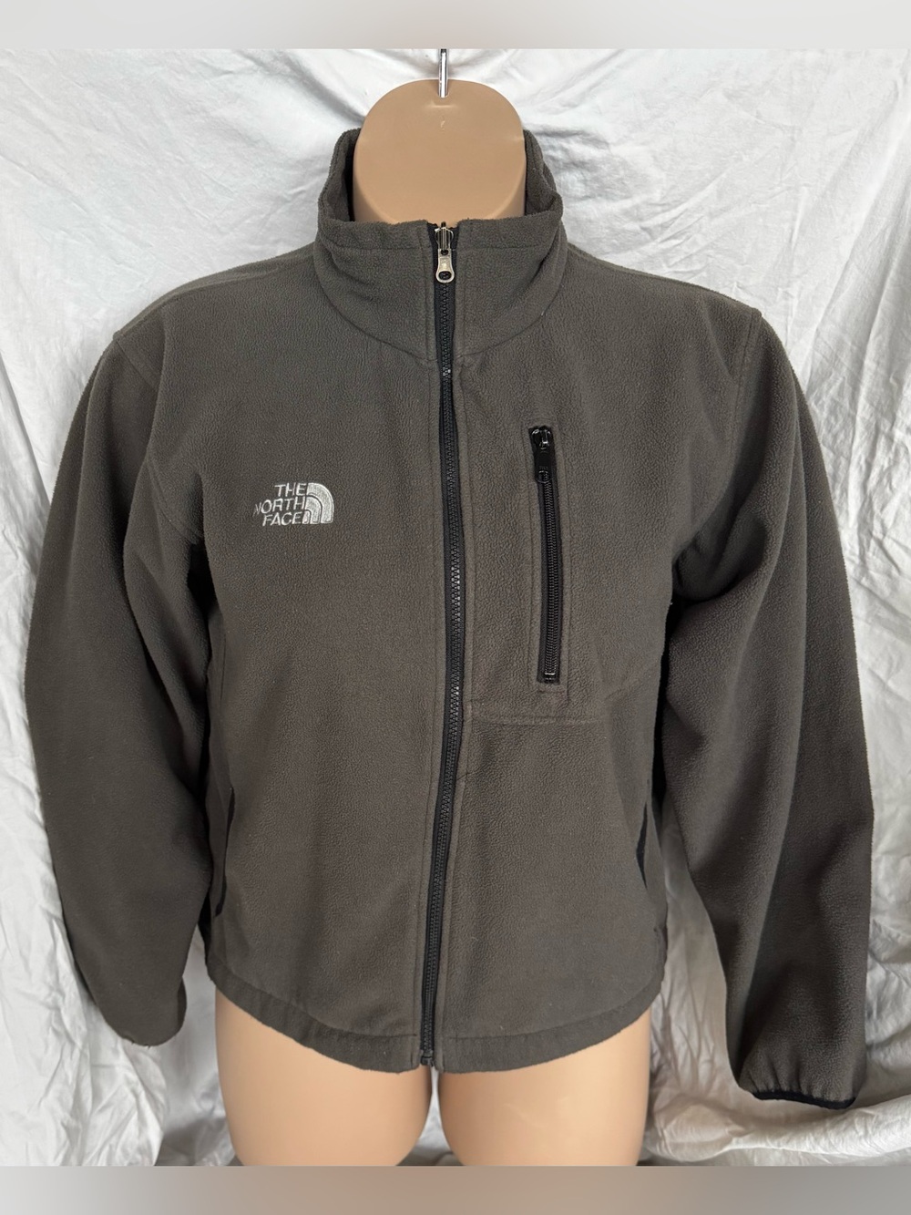 The North Face Men’s Dark Gray Fleece Jacket- Medium